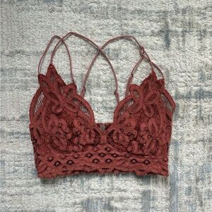 Free People Rust Lace Crop Top